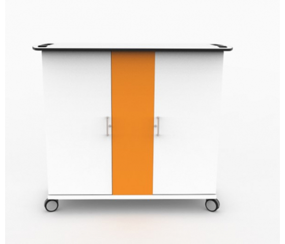 Chariot de chargement d'iPad onView smartControl CHRGT-GC-30-K-O3 pour 30 iPads dans de grandes pochettes - serrure à clé