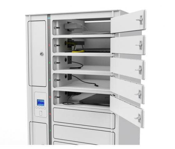 Casier de charge BYOD Volt AC & USB-C - câbles USB-C inclus pour 16 appareils jusqu'à 17 pouces - Serrure RFID + contrôle Web