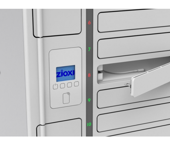 Casier de chargement USB-A Volt 1:1 VSP1-24S-UA-O% incluant des câbles 3-en-1 pour 24 smartphones - serrure RFID + contrôle Web