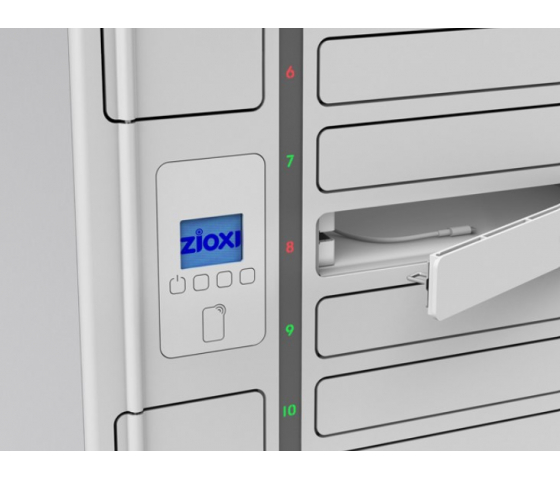 Casier de rechargement Zioxi 1:1 USB-C pour 10 iPads et Tablettes - Verrouillage RFID + Contrôle Web