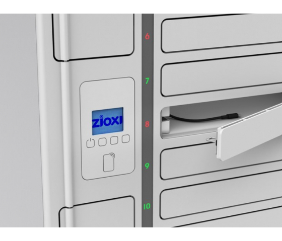 Casier de chargement Volt 1:1 pour 10 Chromebooks jusqu'à 14 pouces - câbles USB-C inclus - Verrouillage RFID + Contrôle Web