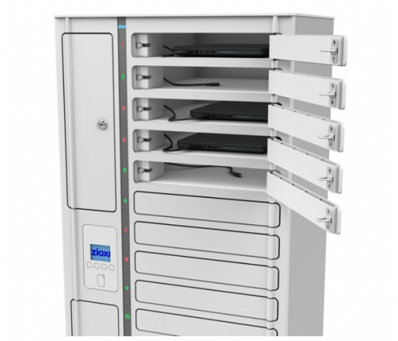 Casier de chargement Volt 1:1 pour 24 Chromebooks jusqu'à 14 pouces avec câbles USB-C - serrure RFID + contrôle Web
