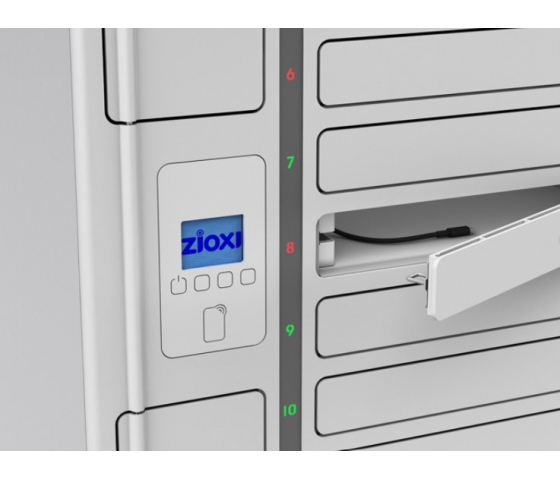 Casier de chargement Volt 1:1 pour 24 Chromebooks jusqu'à 14 pouces avec câbles USB-C - serrure RFID + contrôle Web