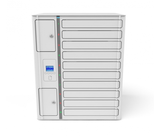 Casier de recharge Volt 1:1 avec câbles USB-C pour 10 ordinateurs portables jusqu'à 17 pouces - RFID lock + Web control