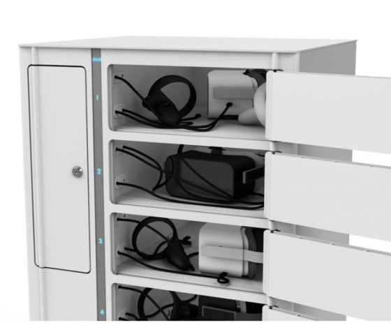 Casier de rechargement Volt 1:1 USB-C pour 12 Casques VR et contrôleurs - serrure à code numérique - VVR1-12S-UC-C