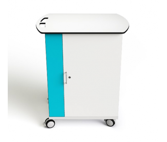 Chariot de chargement pour ordinateur portable NETTXS-LS-16 avec gestion de l'alimentation par démarrage progressif pour 16 ordinateurs portables - verrouillage par clé
