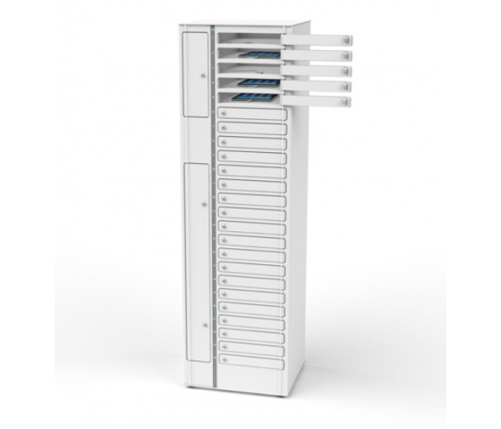 Casier de chargement iPad Volt 1:1 USB-A VTB1-24S-UA-C avec câbles Lightning pour 24 iPads et tablettes - verrouillage par code numérique