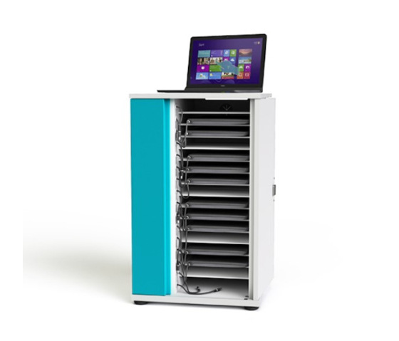 Armoire de charge Zioxi pour 16 ordinateurs portables jusqu'à 16 pouces - Chargement via USB-C - CHRGCUC-LS-16-C - serrure à code numérique