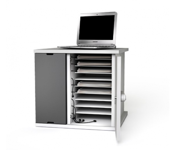 Armoire de recharge pour Chromebook USB-C avec câbles Zioxi CHRGCUC-CB-10-K# pour 10 Chromebooks jusqu'à 14 pouces - serrure à clé