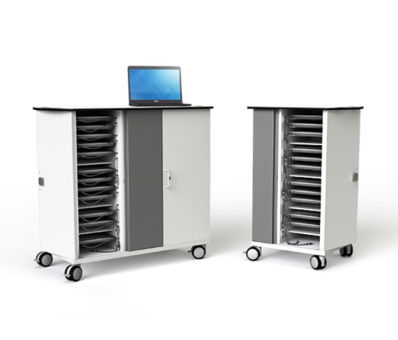 Chariot de chargement pour Chromebook USB-C avec câbles Zioxi CHRGTUC-CB-16# pour 16 Chromebooks jusqu'à 14 pouces - serrure à clé