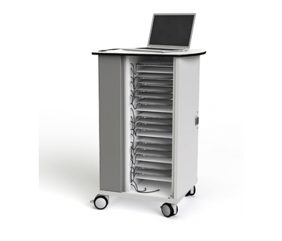 Chariot de chargement pour Chromebook USB-C avec câbles Zioxi CHRGTUC-CB-16# pour 16 Chromebooks jusqu'à 14 pouces - serrure à clé