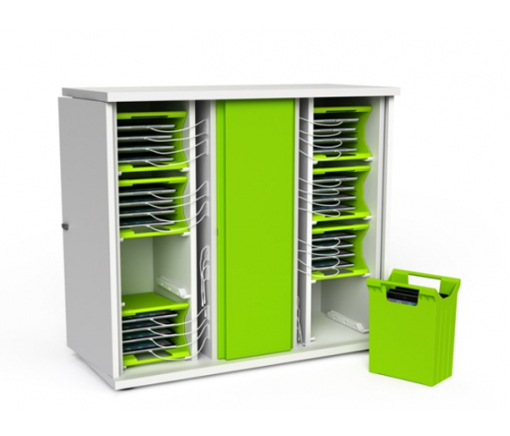 Armoire de recharge pour iPad avec paniers CHRGC-TBB-32-K pour 32 iPad & tablettes - serrure à clé