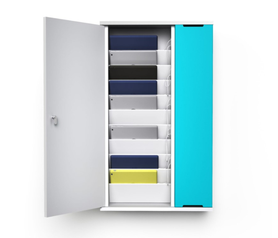 Armoire de charge murale pour 10 iPads et tablettes - câbles USB-C inclus - CHRGWCUC-TB-10-C# - Serrure à code numérique