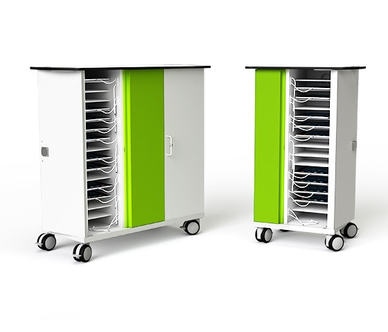Chariot de rechargement Zioxi CHRGT-TB-40-C pour 40 tablettes jusqu'à 11 pouces - serrure à code numérique