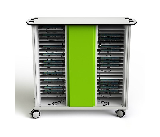 Classe mobile / Chariot de chargement Zioxi CHRGT-TB-32-R pour 32 tablettes jusqu'à 11 pouces - Verrouillage RFID