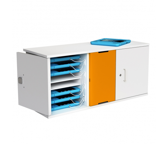 Armoire pour iPad Zioxi CHRGC-KC-8+8-K pour 16 iPads jusqu'à 11 pouces - serrure à clé