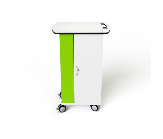 Chariot de recharge Zioxi pour 16 iPads jusqu'à 10,9 pouces et iPad Pencils - verrouillage par clé - CHRGT-PT-16-K