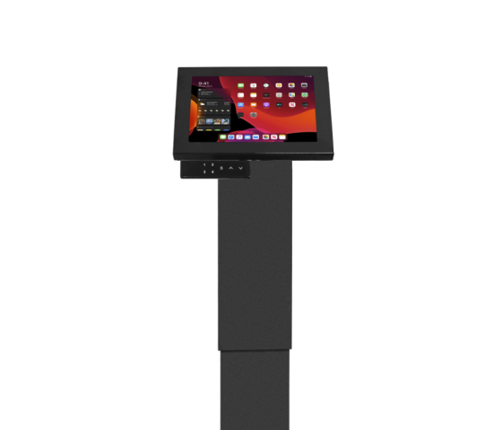 Support au sol électronique réglable en hauteur Suegiu Securo M pour tablettes 9-11 pouces - noir