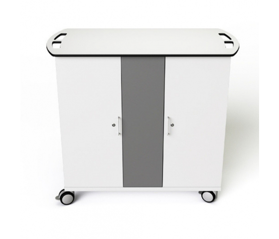 Chariot de chargement Zioxi CHRGT-CB-32-K pour 32 Chromebooks jusqu'à 14 pouces - serrure à clé