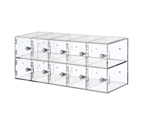Armoire à téléphone compacte avec 10 compartiments et serrures uniques