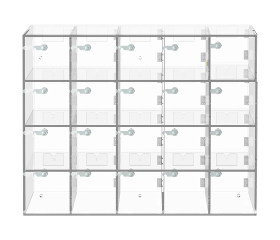 Armoire à téléphone compacte avec 20 compartiments et serrures uniques