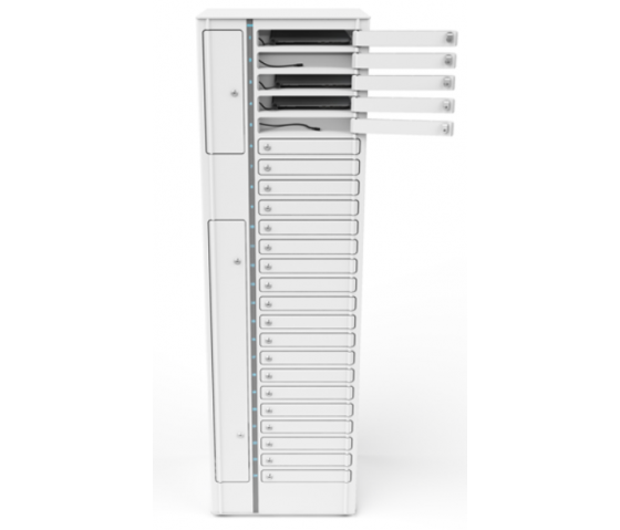 Zioxi Volt bay Casier de chargement VCB1-24S-M-CP pour 24 Chromebooks jusqu'à 14 pouces - serrure à code numérique - multiprise