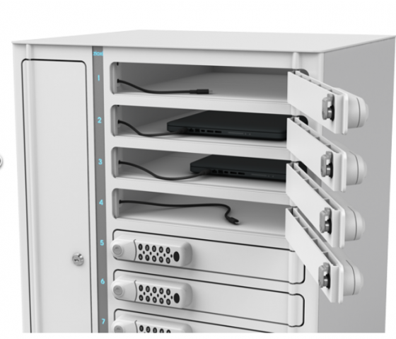 Zioxi Volt bay Casier de chargement VCB1-10S-M-CP pour 10 Chromebooks jusqu'à 14 pouces - serrure à combinaison - bloc de prise de courant