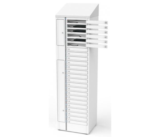 Zioxi Casier de chargement pour 24 tablettes jusqu'à 14 pouces Volt Bay VTB1-24S-UA-K - Verrouillage par clé - USB-A