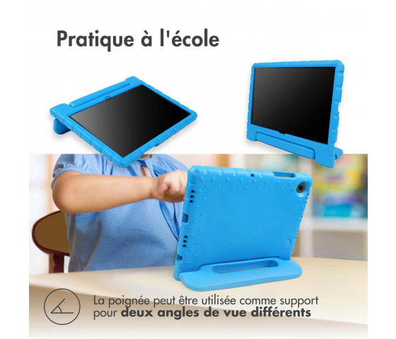 Coque de protection KidsCase avec poignée pour tablette Samsung Galaxy Tab A9 8.7 pouces - Bleu