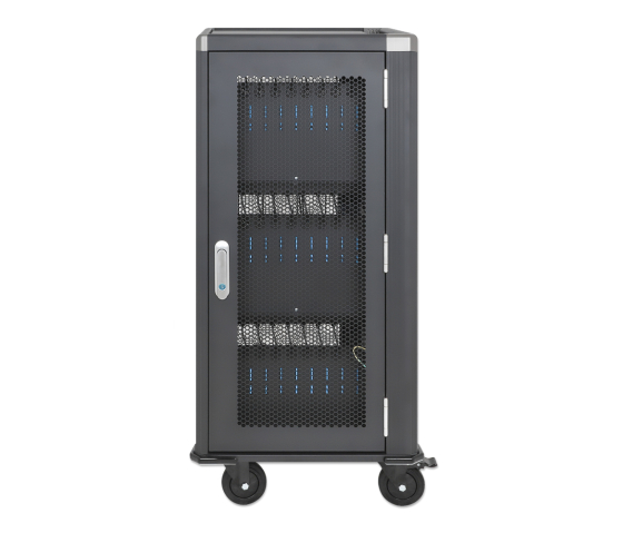 Oplaadkar voor 30 tablets & laptops tot 14 inch - inclusief USB-C kabels - pincode & sleutelslot