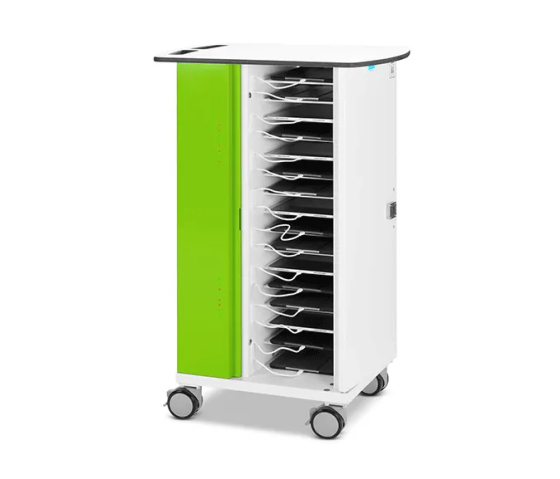 Chariot de recharge pour 20 tablettes avec gestion à distance - câbles USB-C inclus - serrure à code numérique