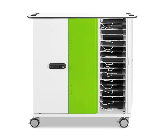Chariot de recharge pour 20 tablettes avec gestion à distance - câbles USB-C inclus - serrure à code numérique