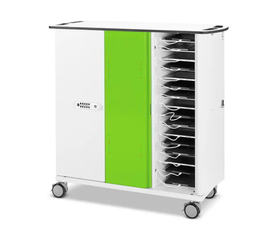 Chariot de recharge pour 20 tablettes avec gestion à distance - câbles USB-C inclus - serrure à code numérique