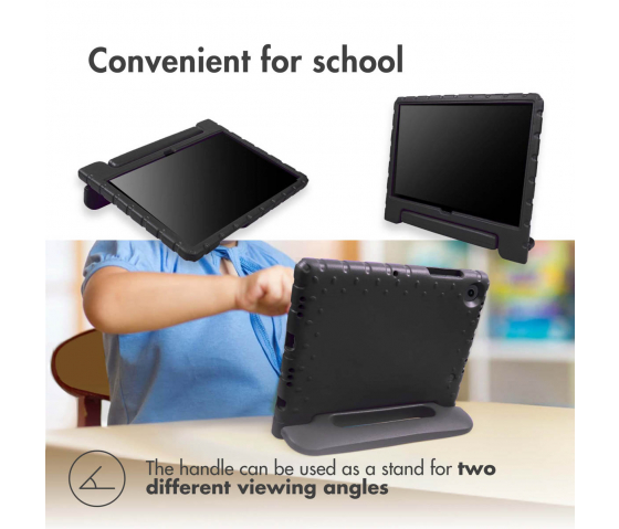 KidsCase tablethoes met handvat voor Samsung Galaxy Tab A9 8.7 inch - Zwart