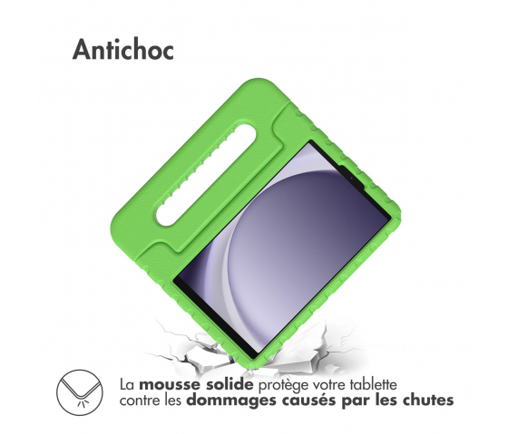 Etui de protection avec poignée KidsCase pour tablette Samsung Galaxy Tab A9 8.7 pouces - Vert