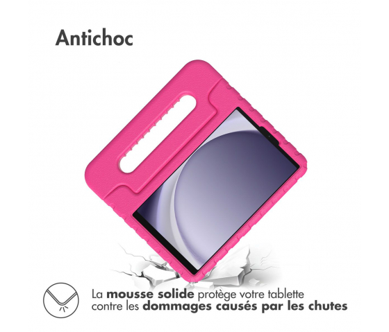 Housse de protection KidsCase avec poignée pour Samsung Galaxy Tab A9 8.7 pouces - Rose