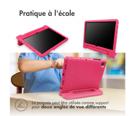 Housse de protection KidsCase avec poignée pour Samsung Galaxy Tab A9 8.7 pouces - Rose