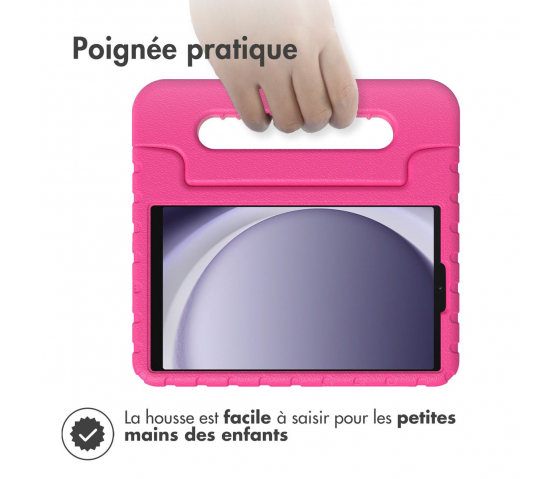 Housse de protection KidsCase avec poignée pour Samsung Galaxy Tab A9 8.7 pouces - Rose