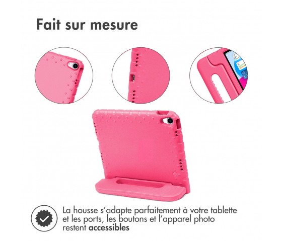 Housse de protection KidsCase avec poignée pour Samsung Galaxy Tab A9 8.7 pouces - Rose