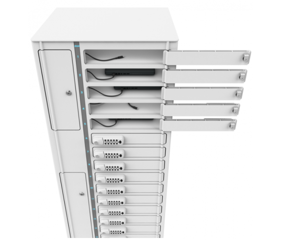 Zioxi Casier de chargement pour 24 tablettes jusqu'à 14 pouces Volt Bay VTB1-24S-UA-K - Verrouillage par clé - USB-A