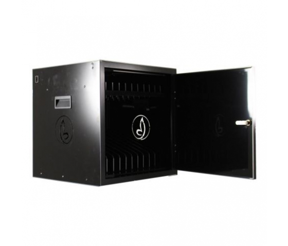 Armoire de chargement USB-C BRVDC16 pour 16 appareils mobiles jusqu'à 17 pouces - noir