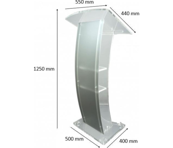 Pupitre plexiglas Vigelis - transparent