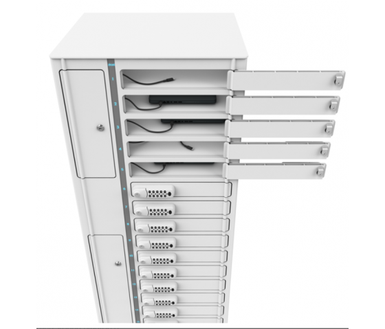 Casiers de rechargement Zioxi Volt USB-C VTB1-24S-UC-C-G pour 24 iPads et tablettes jusqu'à 14 pouces - Serrures à code