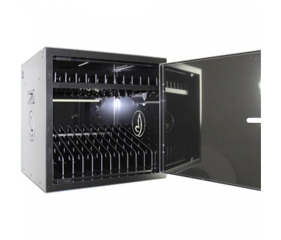 Armoire de chargement USB-C BRVDC16 pour 16 appareils mobiles jusqu'à 17 pouces - noir