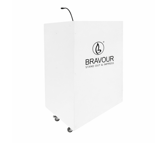 Pupitre de conférence plastique/bois Zeus - blanc