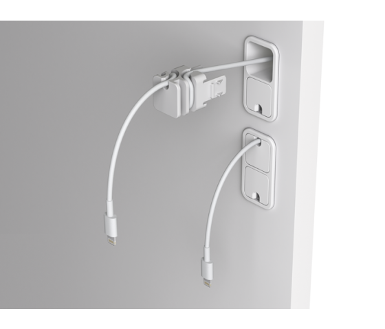 Chariot de recharge pour iPad avec paniers de transport - USB-C vers LAN - 32 tablettes - serrure à code numérique