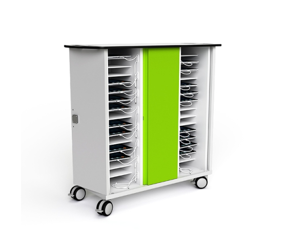 Chariot de recharge USB-C Zioxi CHRGTUC-TB-32-R pour 32 tablettes jusqu'à 10,5 pouces - RFID