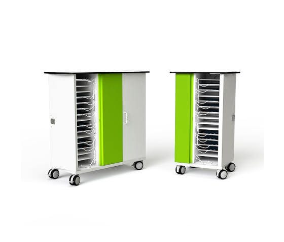 Chariot de recharge et synchronisation Zioxi pour 16 iPad et tablettes jusqu'à 11 pouces - verrouillage par code numérique