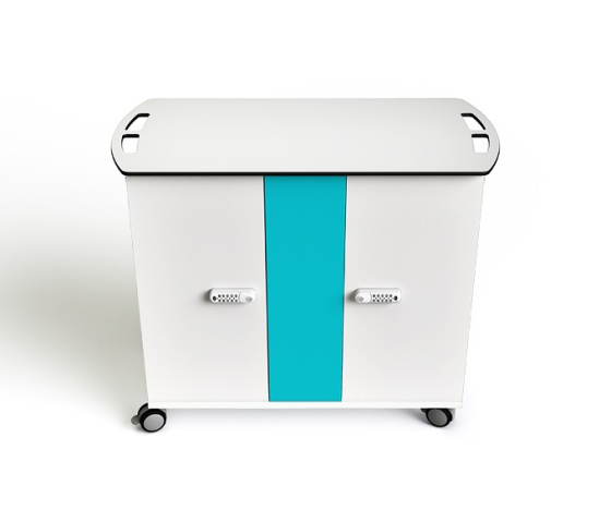 Chariot de recharge & Gestion réseau pour 16 ou 32 ordinateurs portables jusqu'à 16 pouces - câbles USB-C inclus
