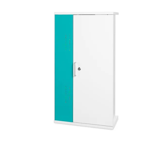 Armoire de recharge murale Zioxi pour 40 téléphones - câbles USB-C inclus - serrure à code numérique